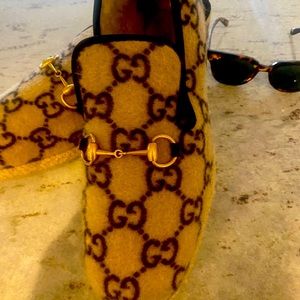 Men’s Gucci Fria Horsebit Wool GG Loafer, size 10